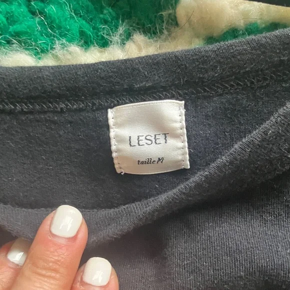 LESET Set (two) of White and Black Margo tees/tops - Picture 2 of 3